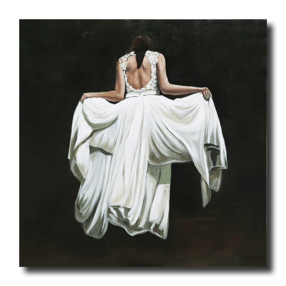 En tavla med en änglaliknande kvinna