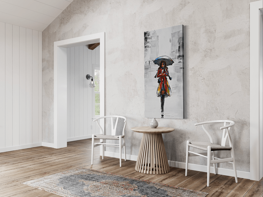 Maalaus, jossa on aiheita Lontoosta