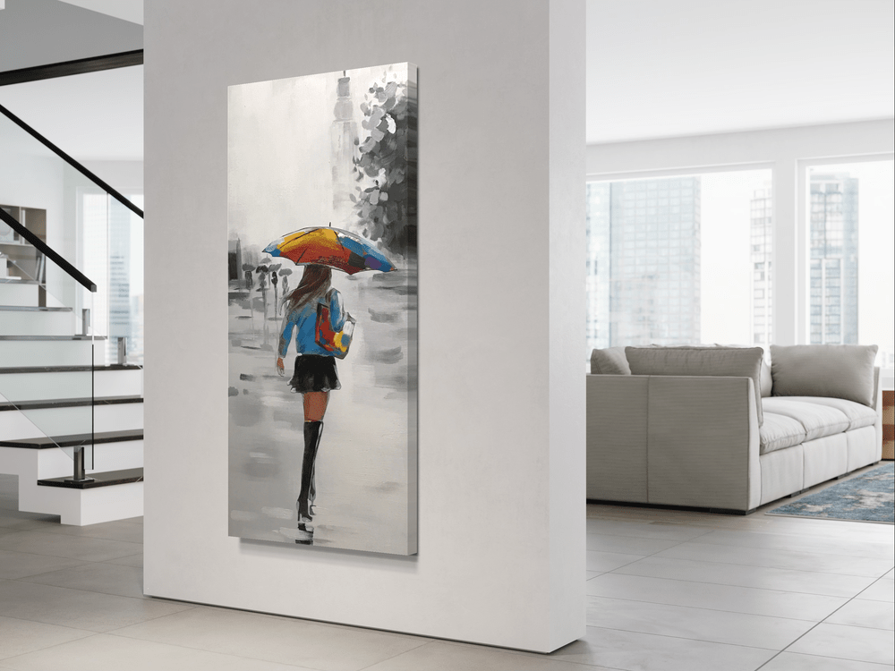 Ein Gemälde mit Motiven aus NYC