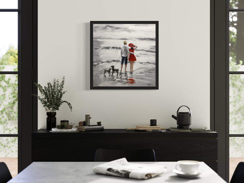 En tavla med ett par