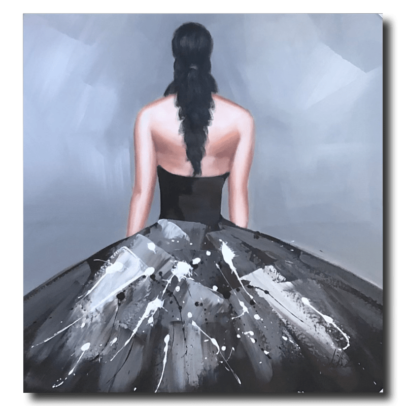 En tavla med en kvinna