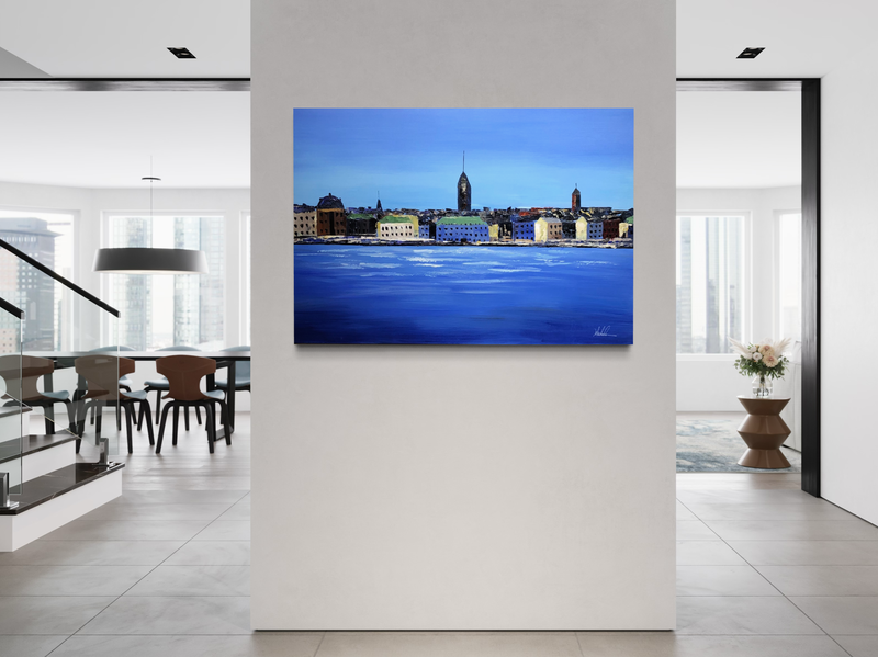 En tavla med stockholmsmotiv