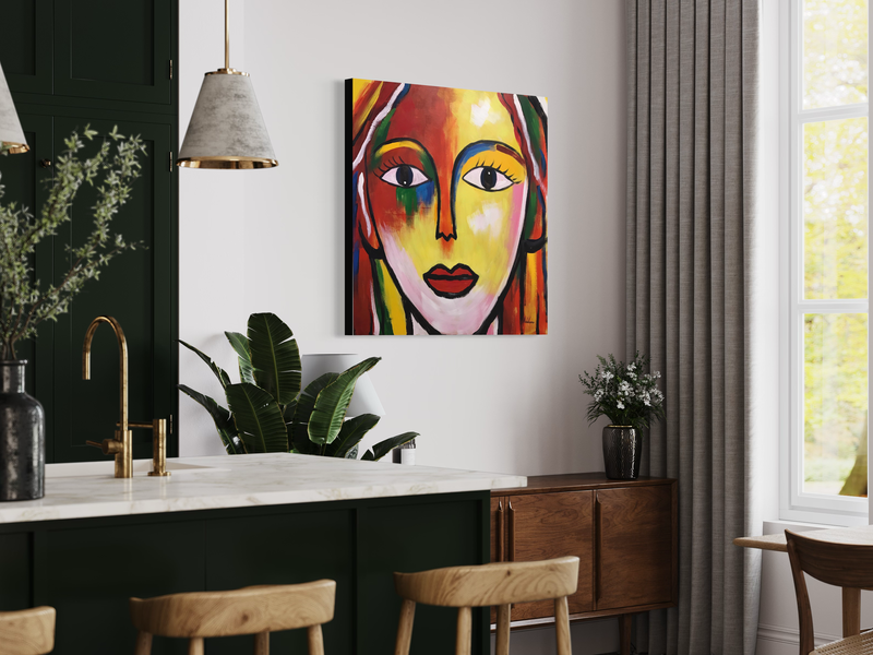 En tavla med ett ansikte