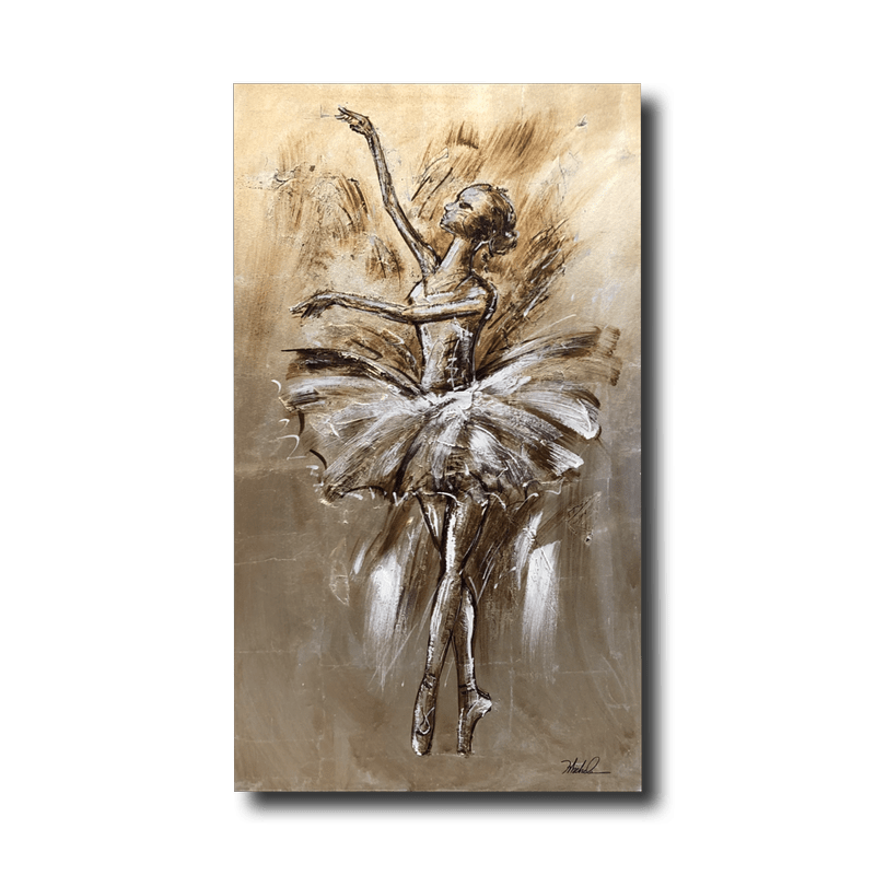 Et maleri med en ballerina