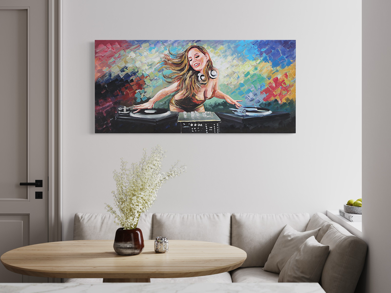 Et maleri med en DJ
