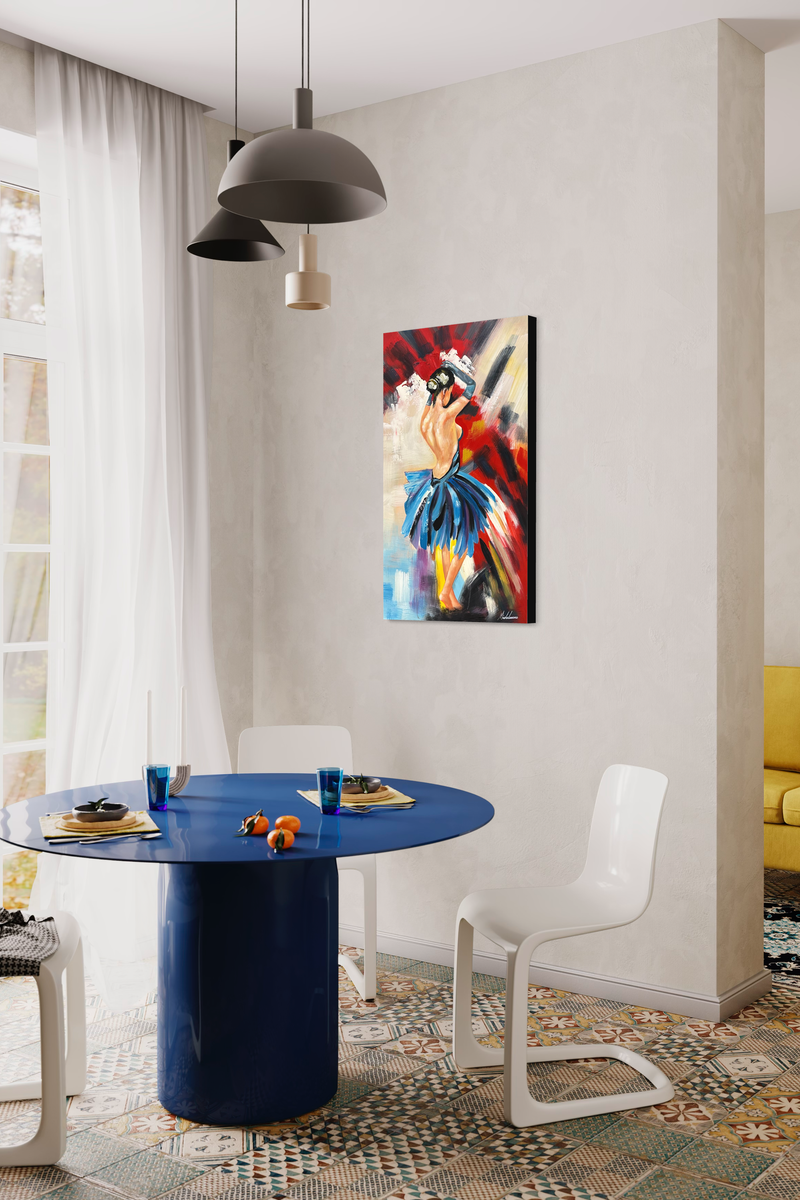 En tavla med en kvinna