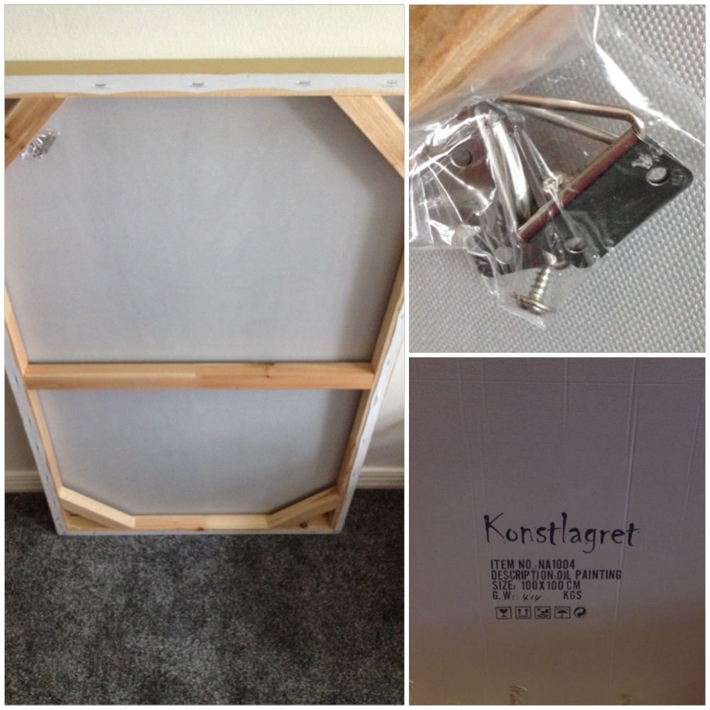 En målning på canvas med träram