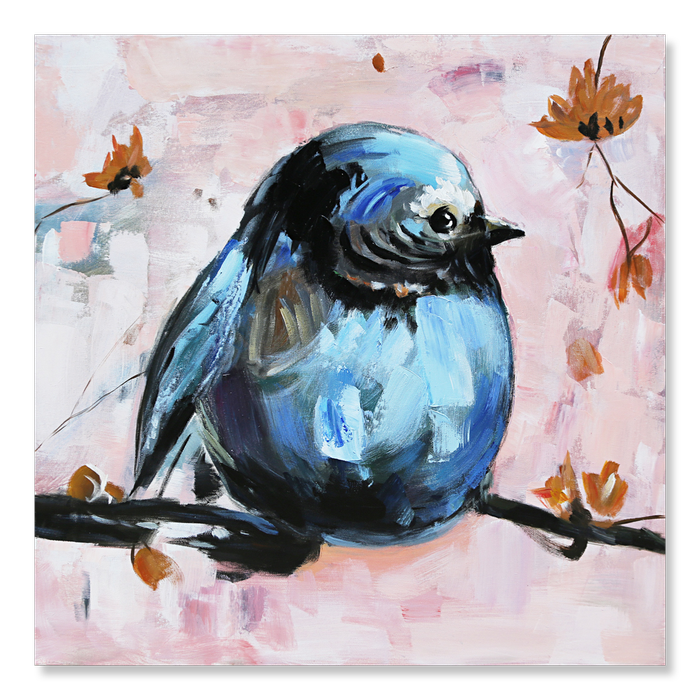 Ein Gemälde mit einem Vogel