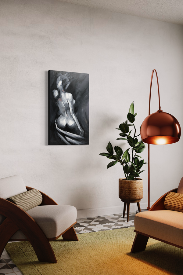 En målning med en kvinna