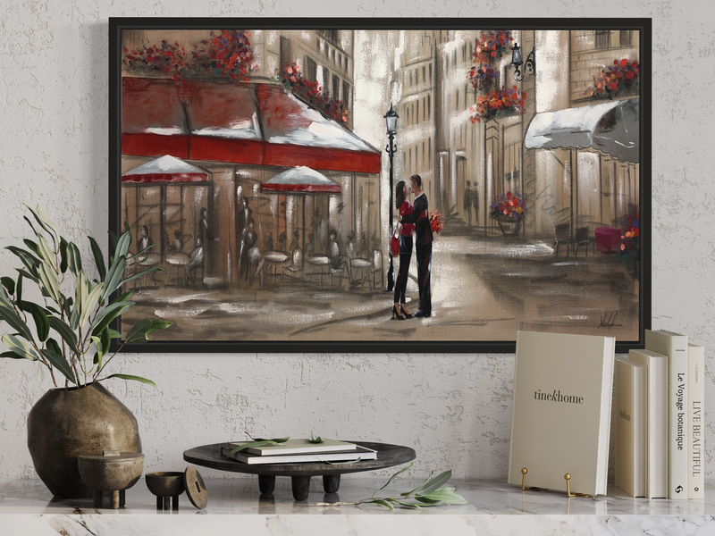 En tavla med ett förälskat par