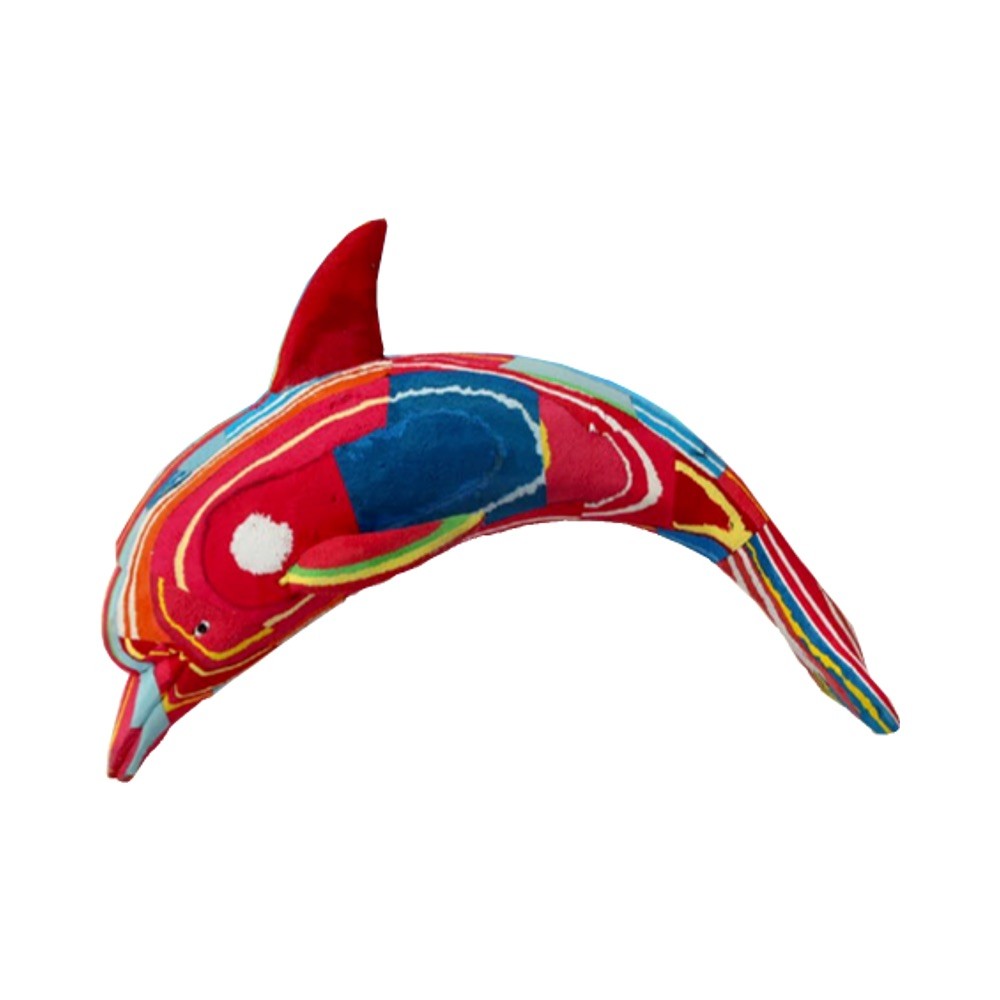 En skulptur av en delfin