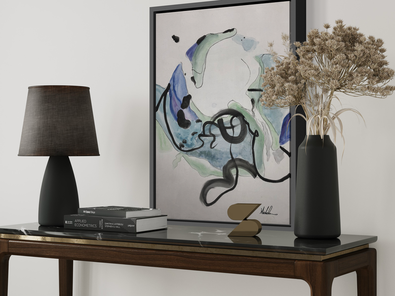 Een abstract schilderij