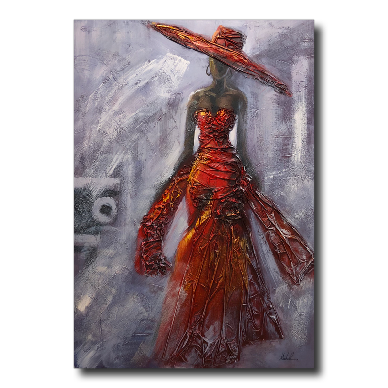 En tavla med en kvinna