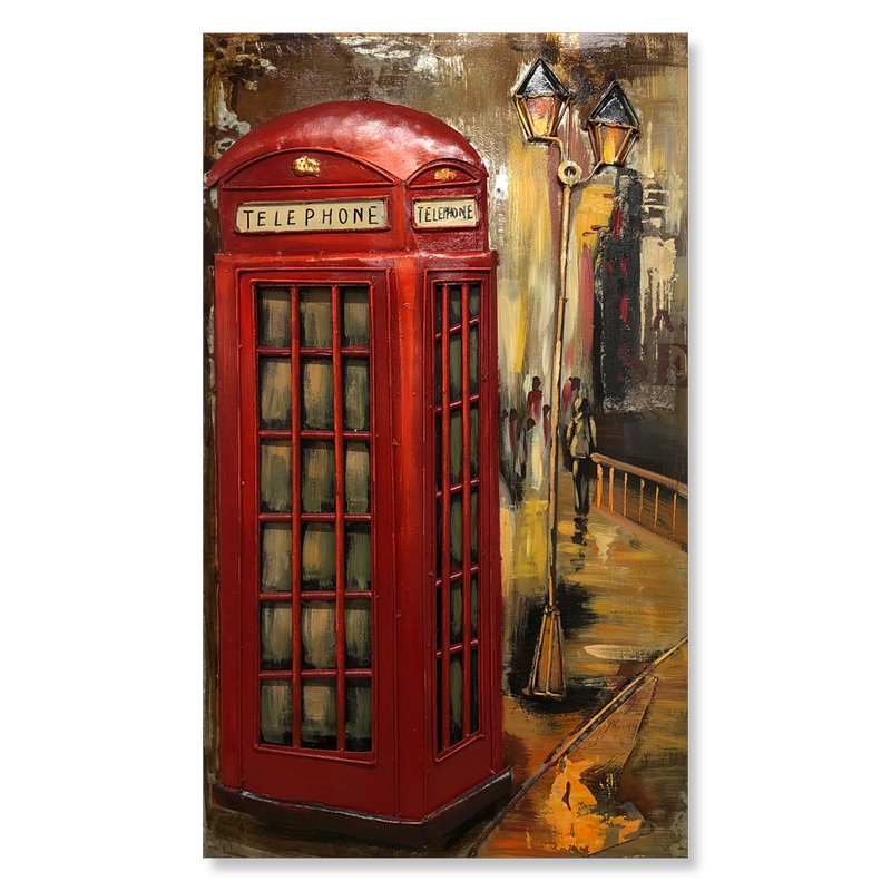 Dzieło sztuki z budką telefoniczną