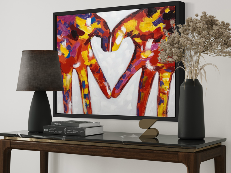 En tavla med ett hjärta