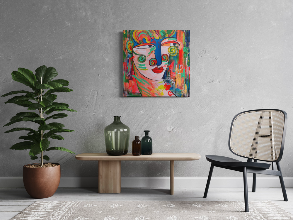 En färgglad målning