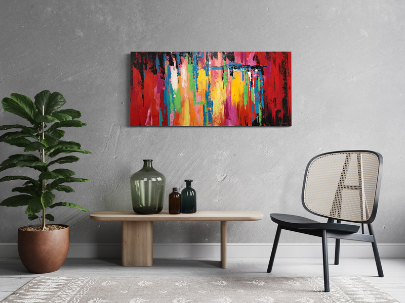 Een abstract schilderij