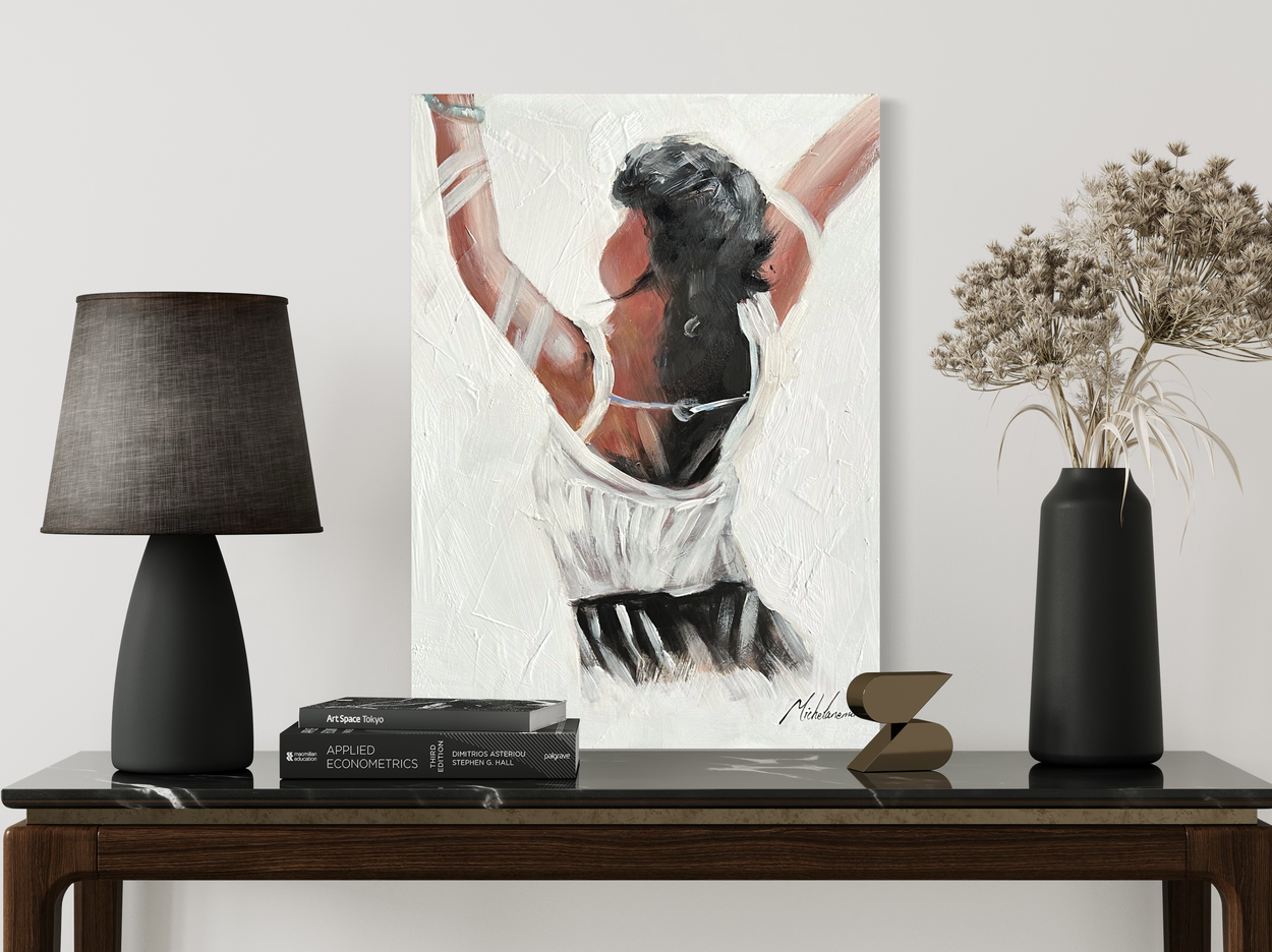 Ein Gemälde einer Frau