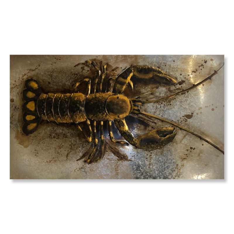 Ein Gemälde mit einem Hummer