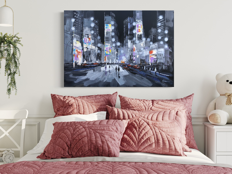 En tavla med stadsmotiv