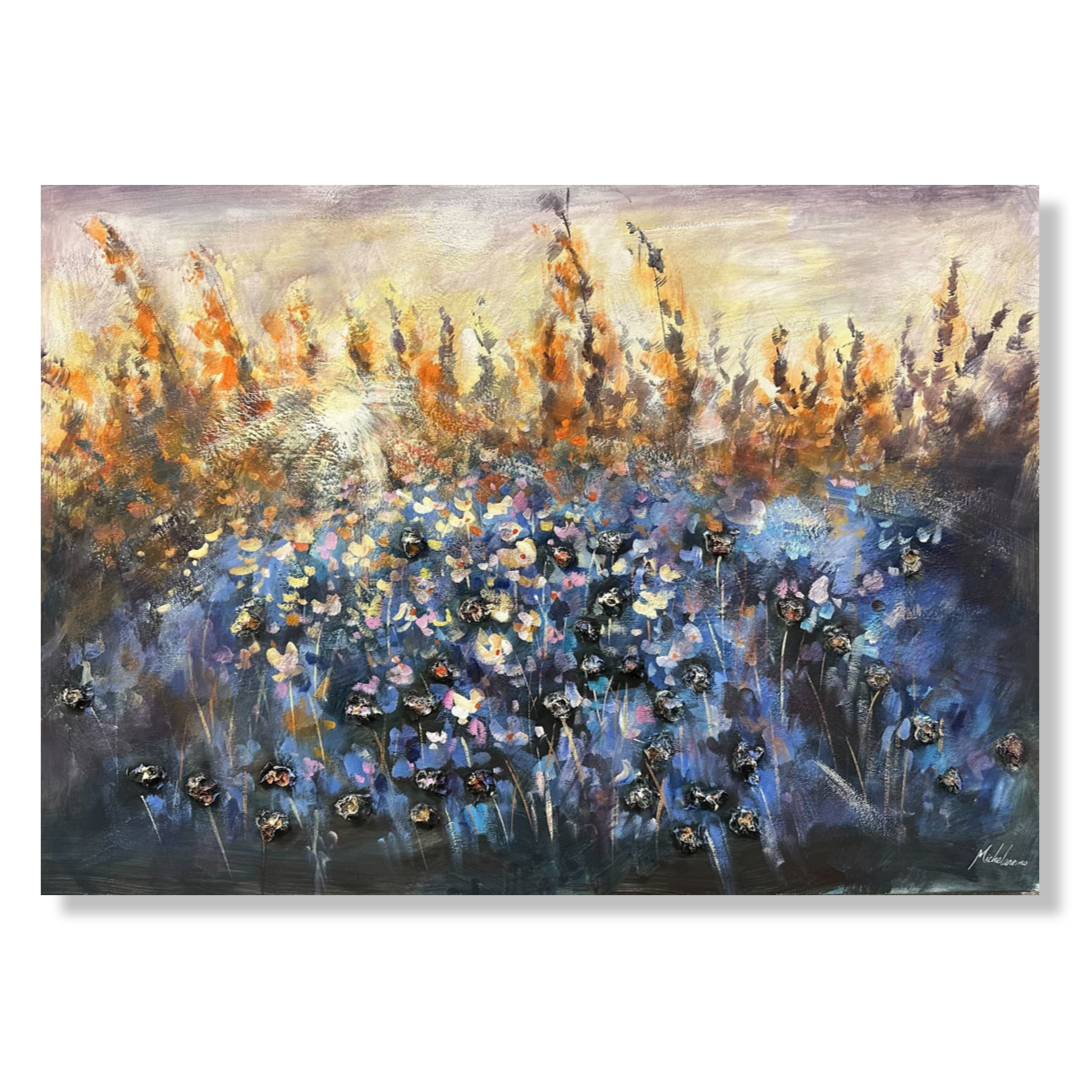 En tavla med en soluppgång