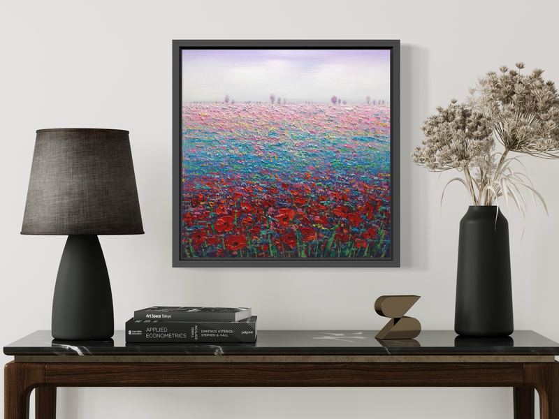 Obraz z kwiecistą łąką