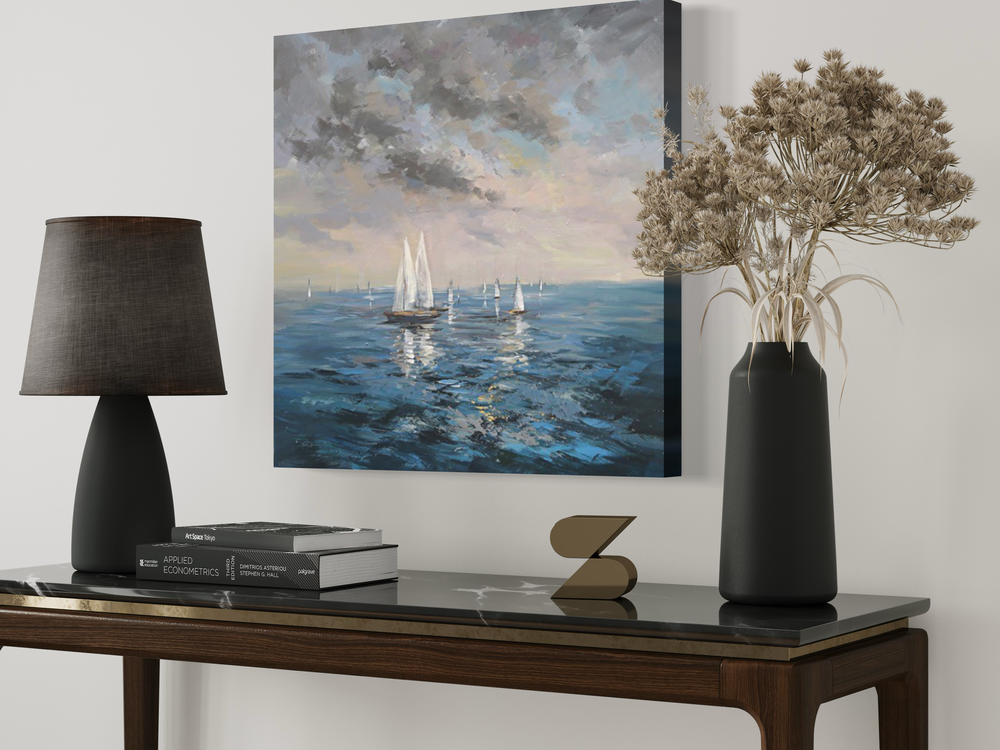 Et bilde med seilbåter