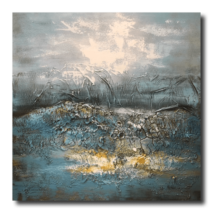 En tavla med abstrakt motiv