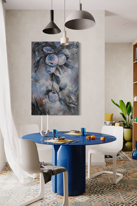 En tavla med äpplen