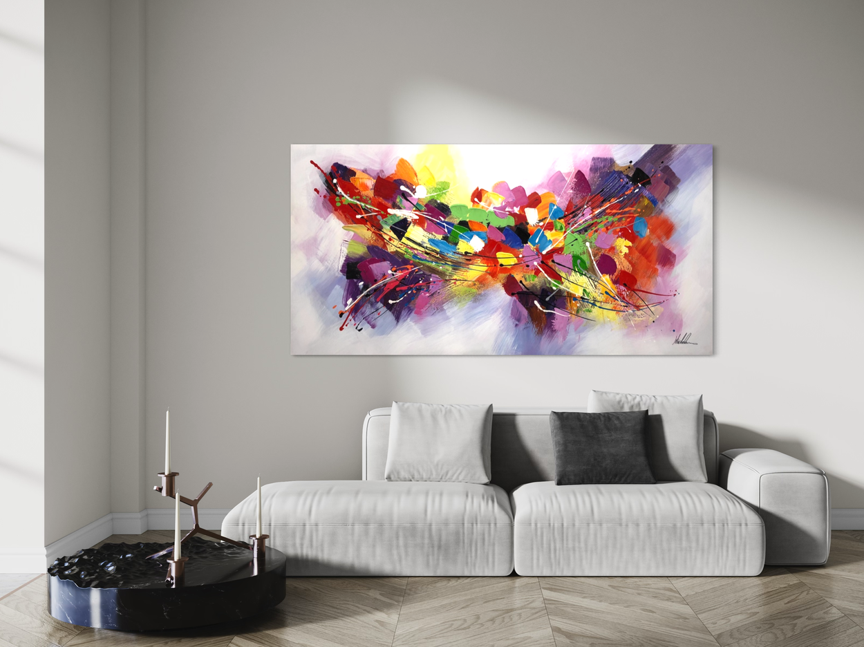 Een abstract schilderij