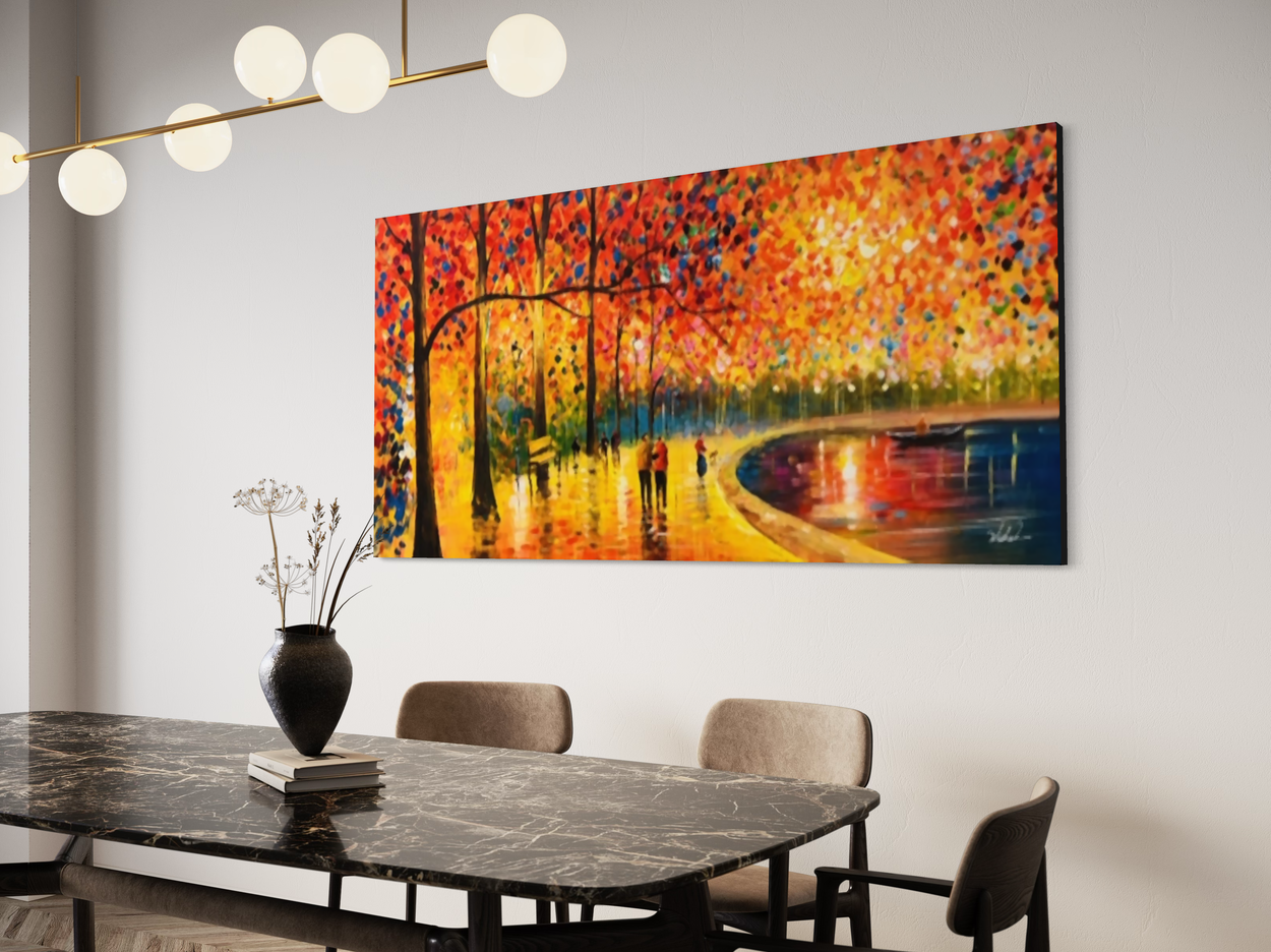 En målning om en kärlekspromenad