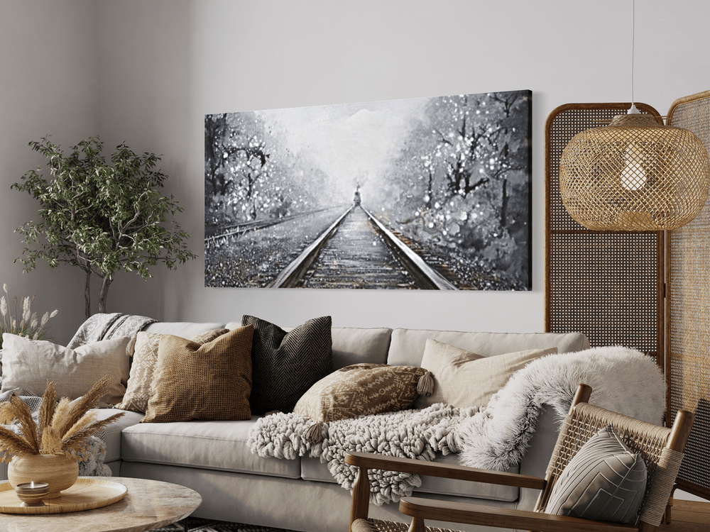 En tavla med ett tåg