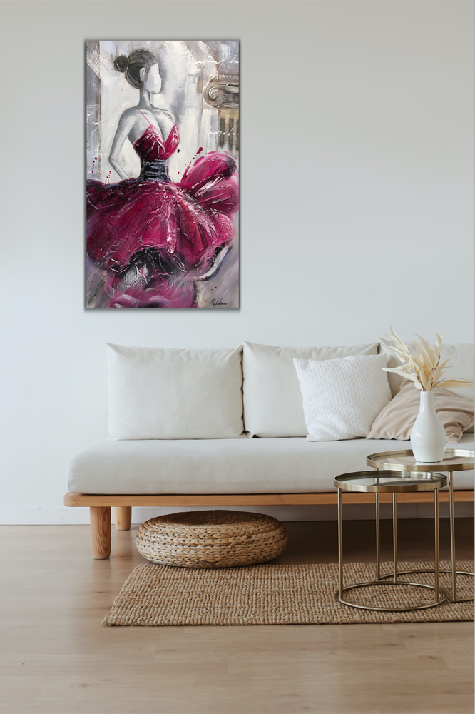 Maalaus tanssijan kanssa