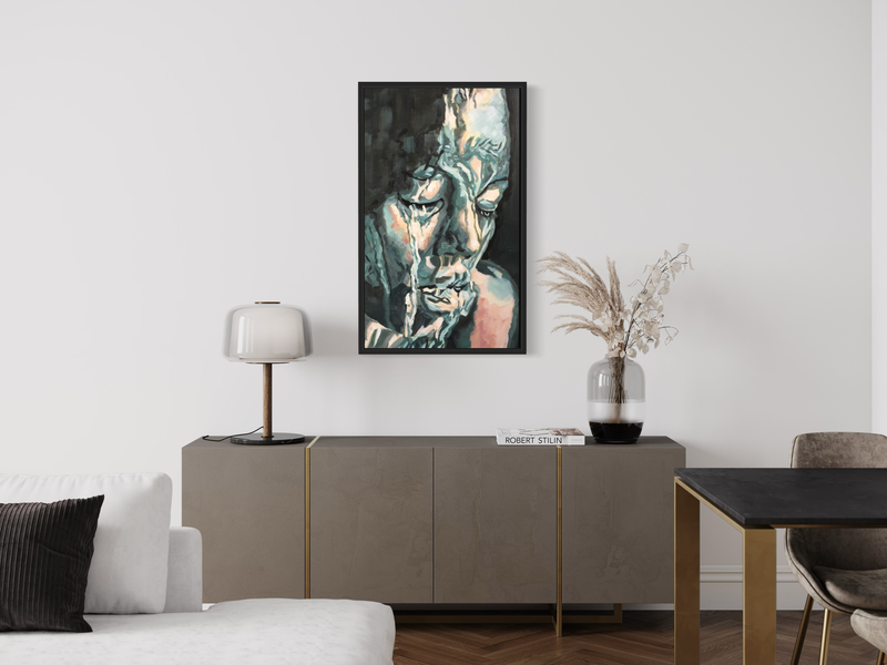 En målning med en kvinna