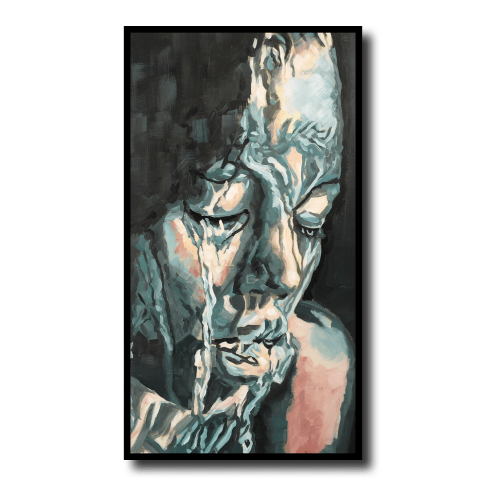 Maalaus naisen kanssa