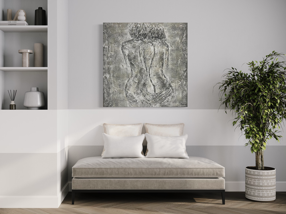 En tavla med siluetter