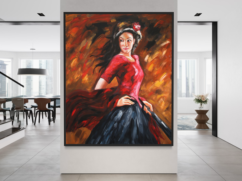 En tavla med en kvinna