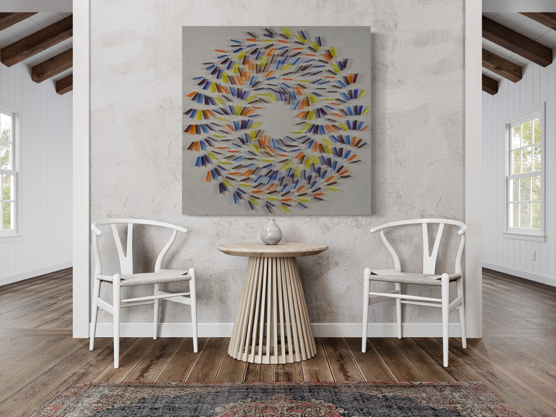 Ett collage med plexiglas