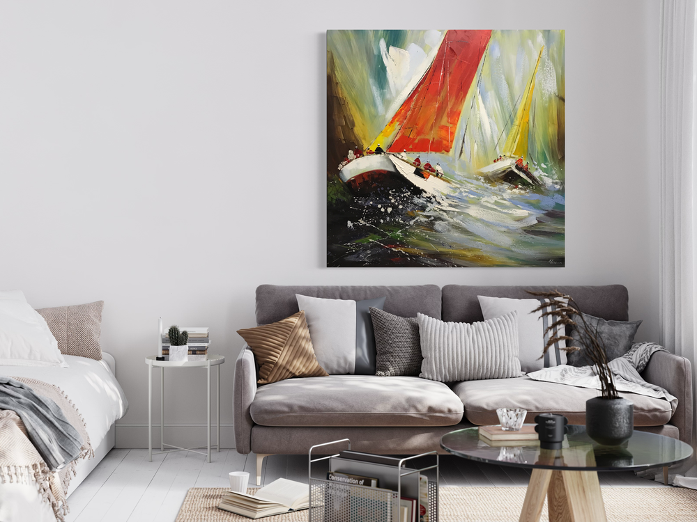 Obraz z żaglówkami