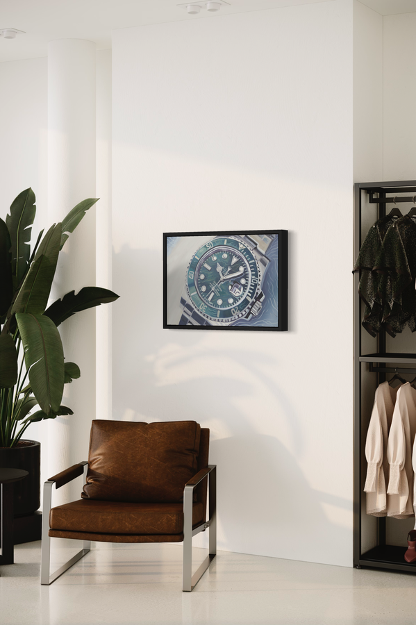 En målning med Rolex klockor