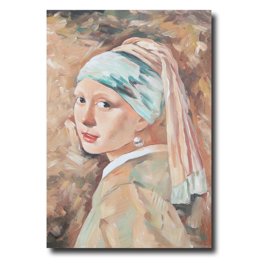 Ein Gemälde inspiriert von Johannes Vermeers berühmtem Gemälde.