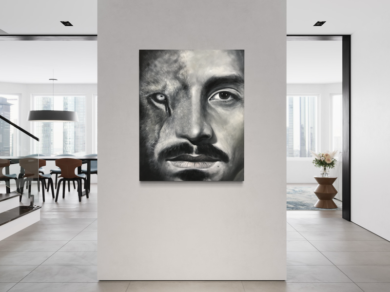 En tavla med Zlatan Ibramhimovic