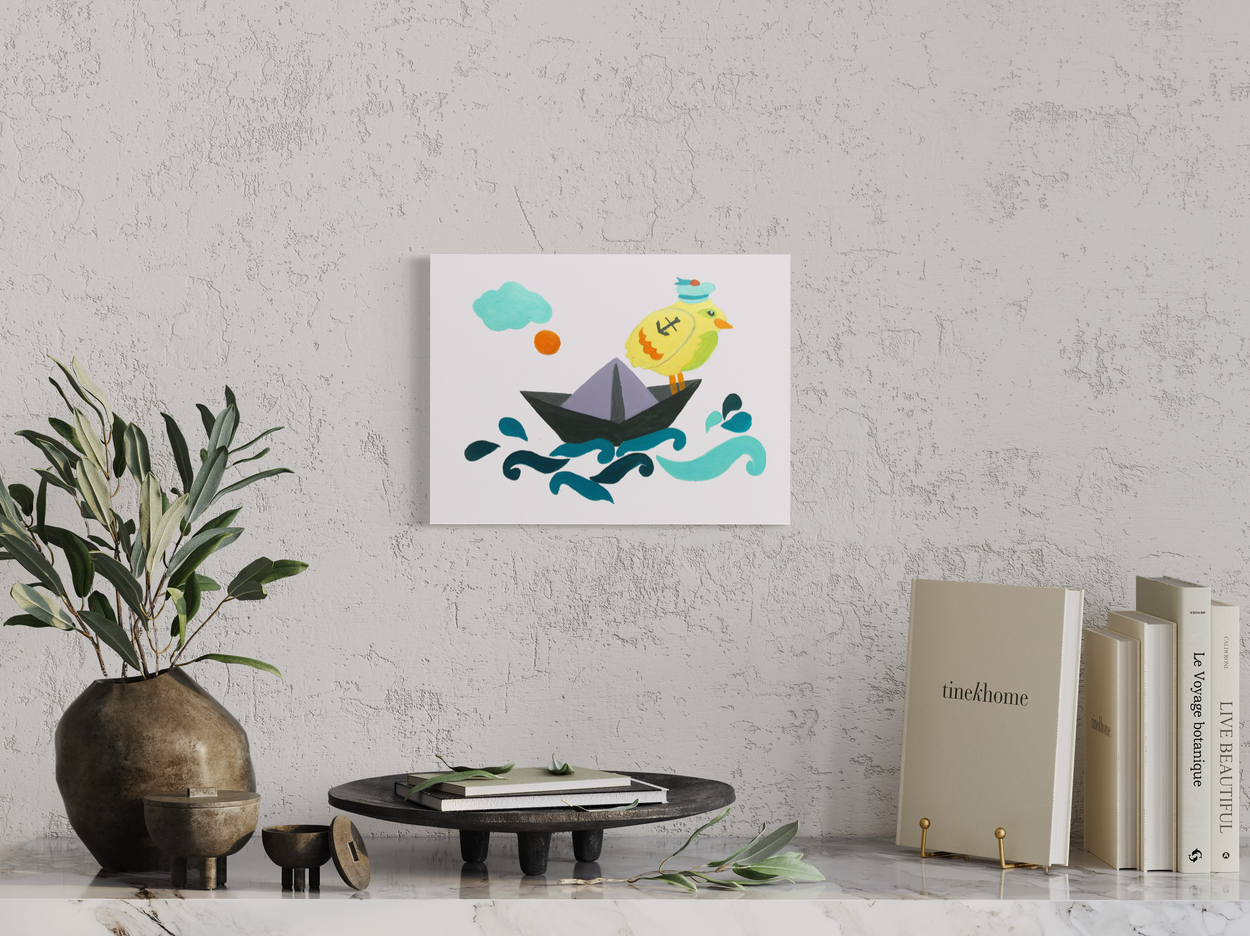 En vacker tavla med lekfullt motiv.